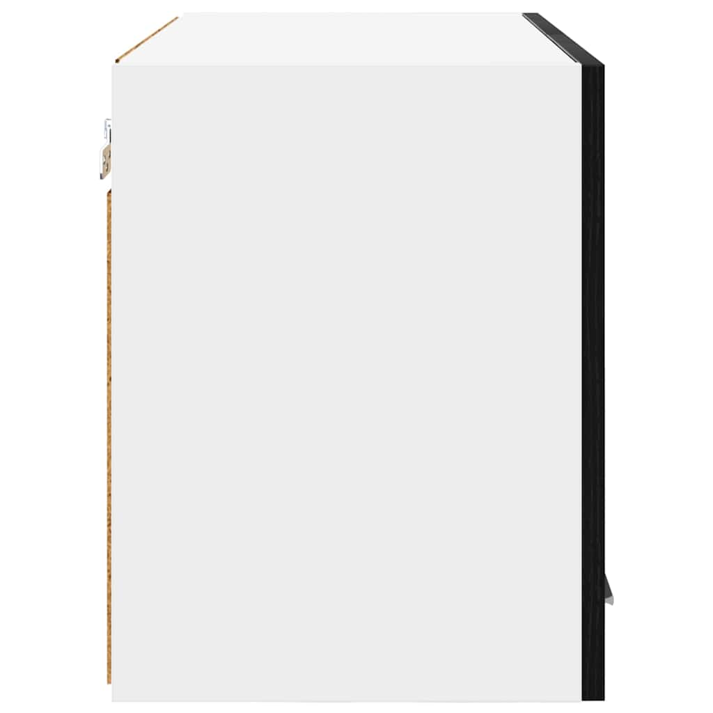Armadio pensile 2 pcs Rovere Nero e Bianco 60 x 31 x 40 cm | homemem39