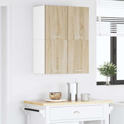 Armadio pensile 2 pcs Quercia Sonoma e Bianca 60 x 31 x 40 cm | homemem39