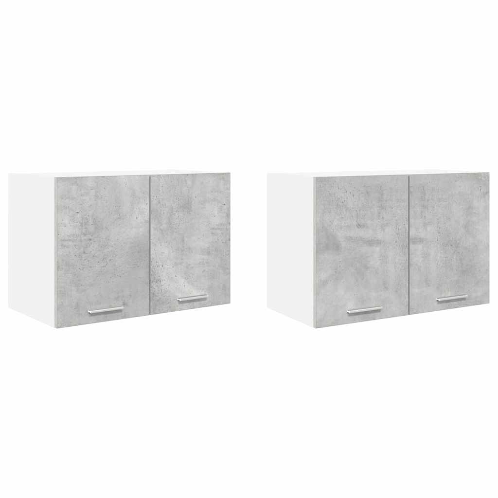 Armadio pensile 2 pcs Grigio Cemento e Bianco 60 x 31 x 40 cm | homemem39