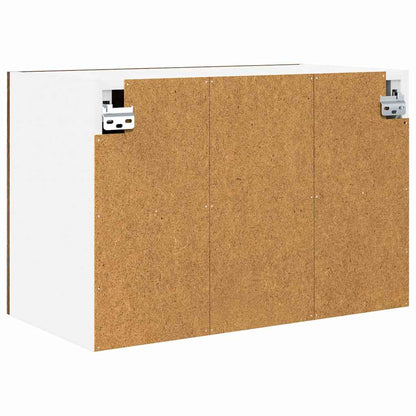 Armadio pensile con porta 2 pcs Rovere Affumicato e Bianco | homemem39