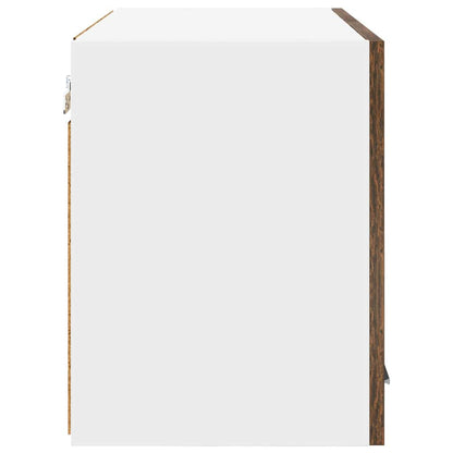 Armadio pensile con porta 2 pcs Rovere Affumicato e Bianco | homemem39