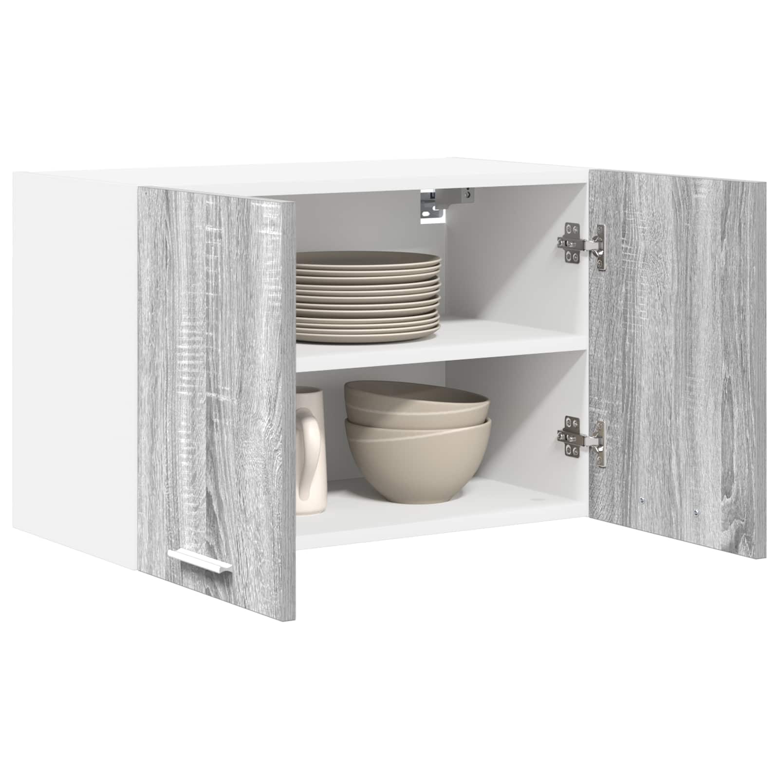 Armadio pensile 2 pcs Grigio Sonoma e Bianco 60 x 31 x 40 cm | homemem39