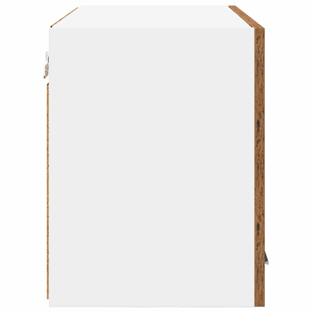 Armadio pensile con porta Legno Antico e Bianco 60 x 31 x 40 cm | homemem39