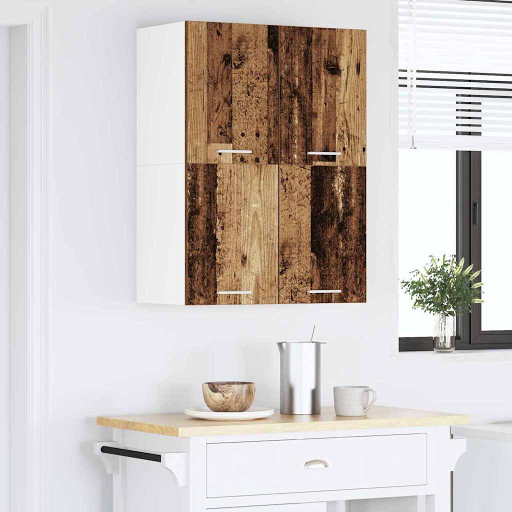 Armadio pensile 2 pcs Legno Antico e Bianco 60 x 31 x 40 cm | homemem39