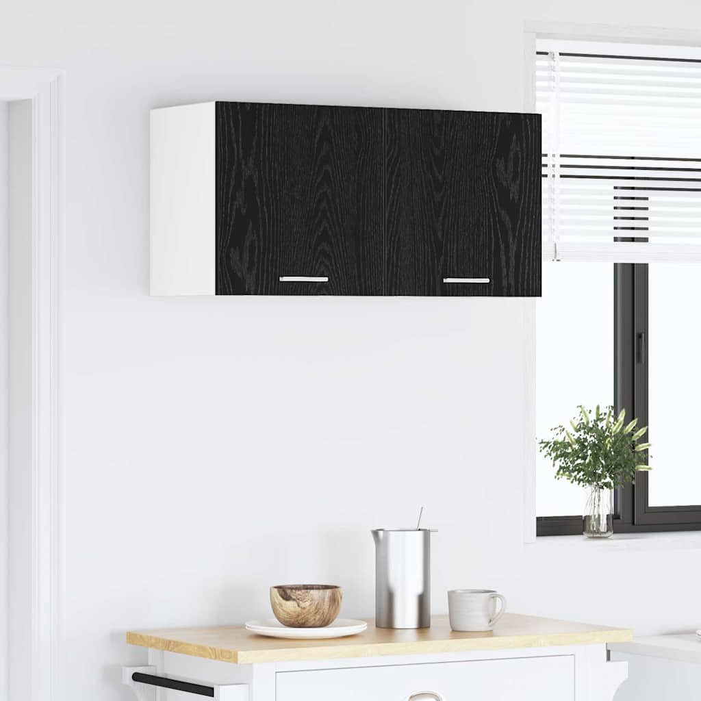 Armadio pensile Rovere Nero 80 x 31 x 40 cm Legno multistrato