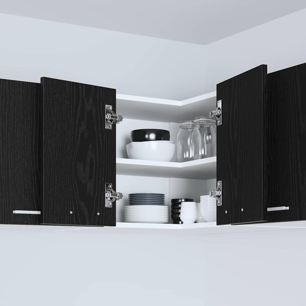 Armadio pensile Rovere Nero e Bianco 57 x 57 x 40 cm | homemem39