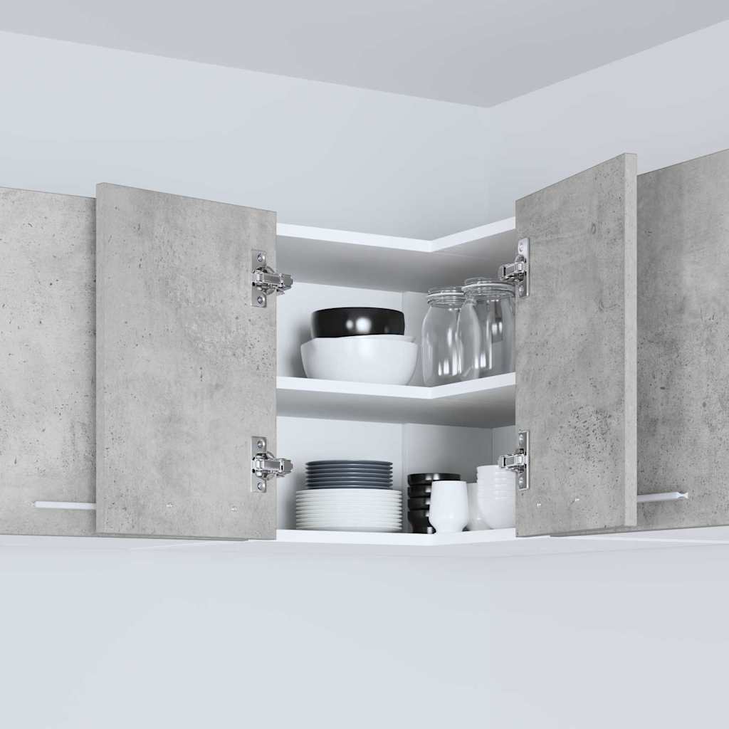 Armadio pensile Grigio Cemento e Bianco 57 x 57 x 40 cm | homemem39