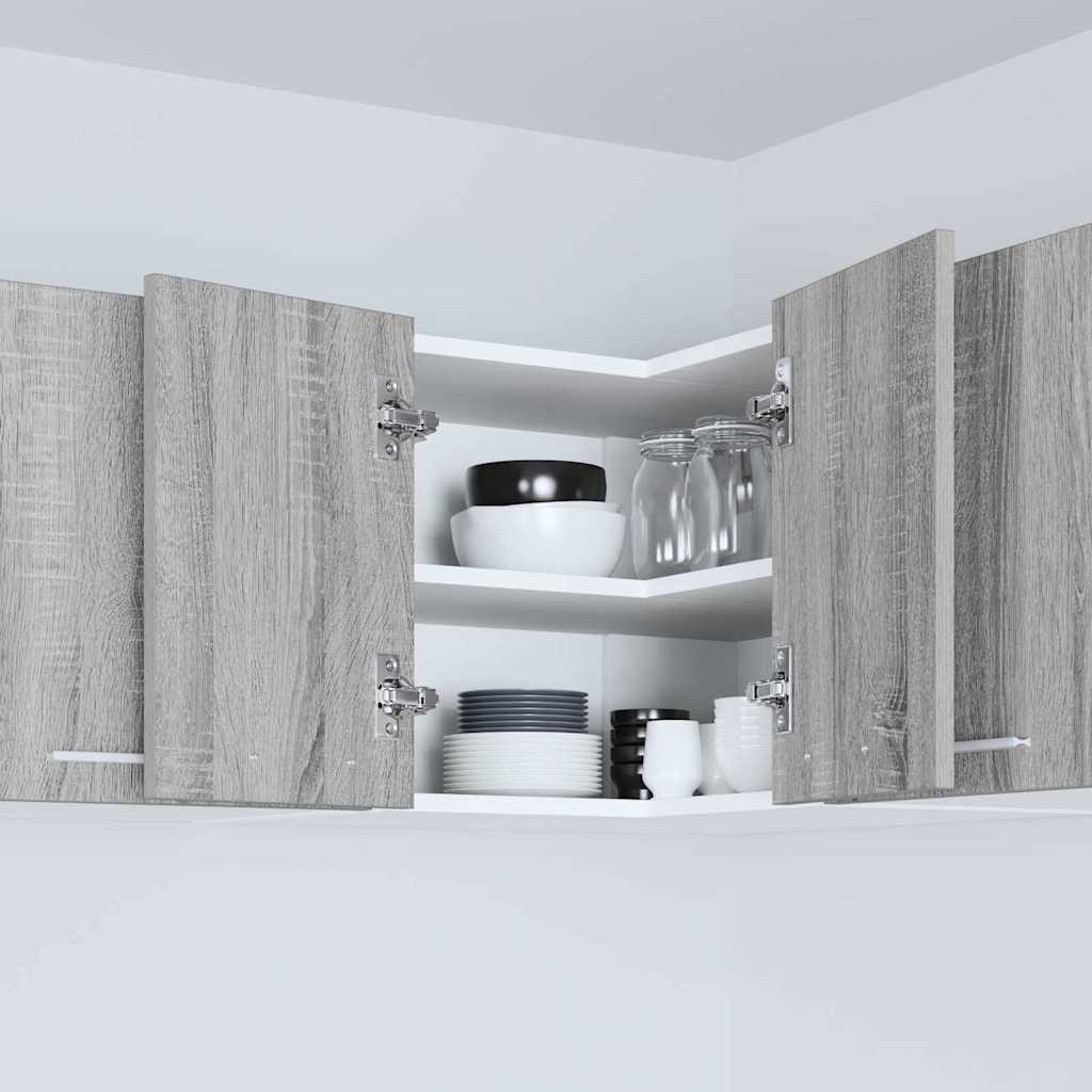 Armadio pensile Grigio Sonoma e Bianco 57 x 57 x 40 cm | homemem39