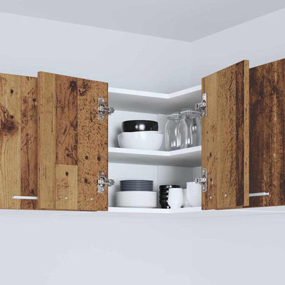Armadio pensile Legno Antico e Bianco 57 x 57 x 40 cm | homemem39