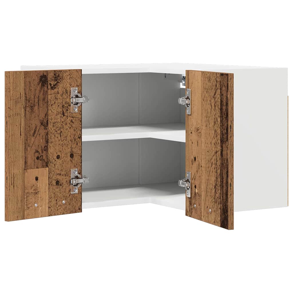 Armadio pensile Legno Antico e Bianco 57 x 57 x 40 cm | homemem39