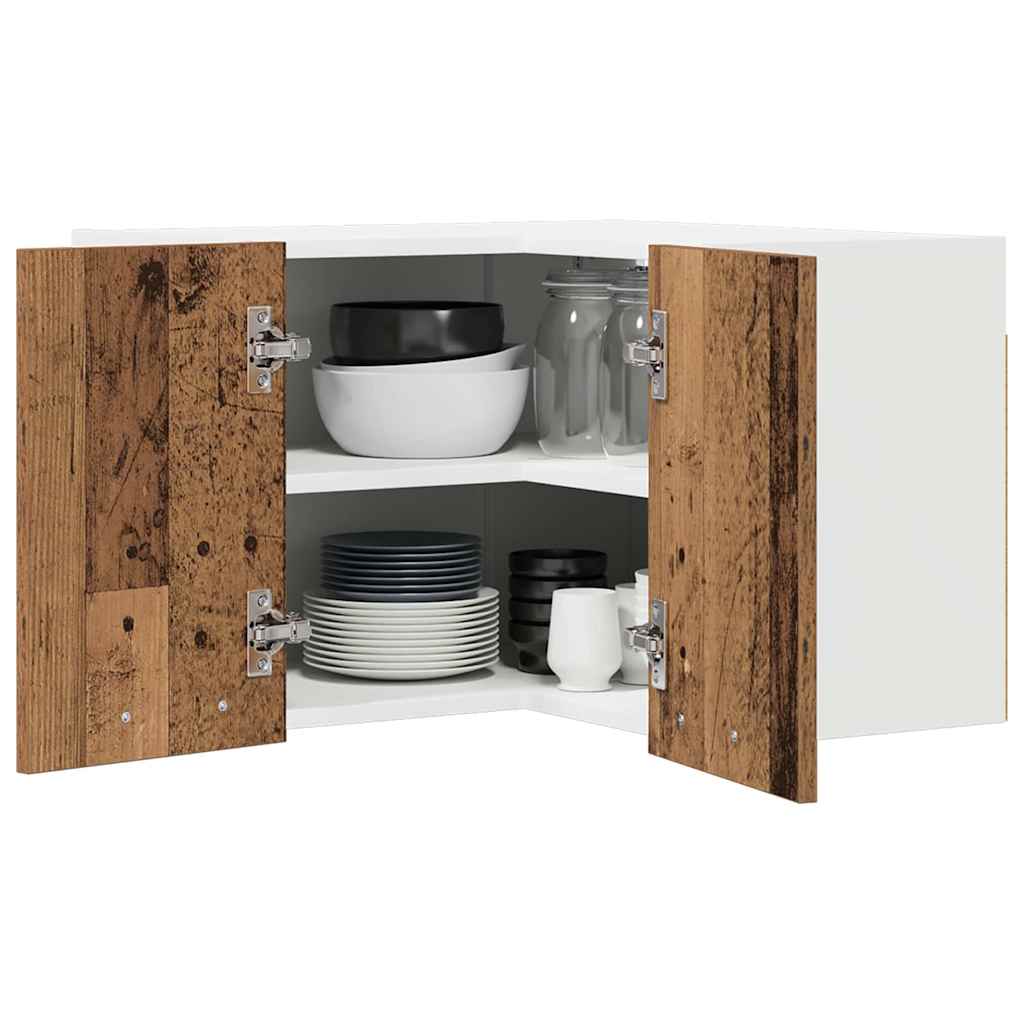 Armadio pensile Legno Antico e Bianco 57 x 57 x 40 cm | homemem39