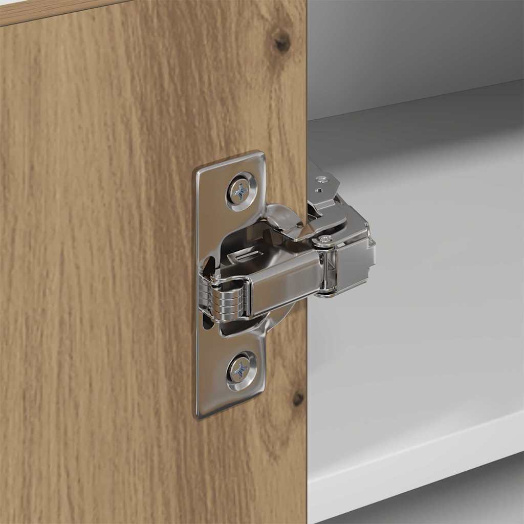 Armadio pensile Rovere Artigiano e Bianco 57 x 57 x 40 cm | homemem39