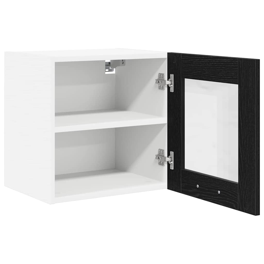Armadio pensile con porta 2 pcs Rovere Nero 40 x 31 x 40 cm | homemem39