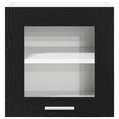 Armadio pensile con porta 2 pcs Rovere Nero 40 x 31 x 40 cm | homemem39