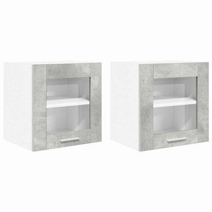 Armadio pensile Riga 2 pcs Grigio cemento 40 x 31 x 40 cm | homemem39