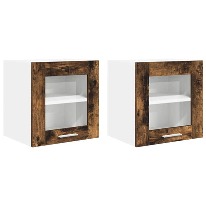 Armadio pensile con porta 2 pcs Rovere fumé 40 x 31 x 40 cm | homemem39