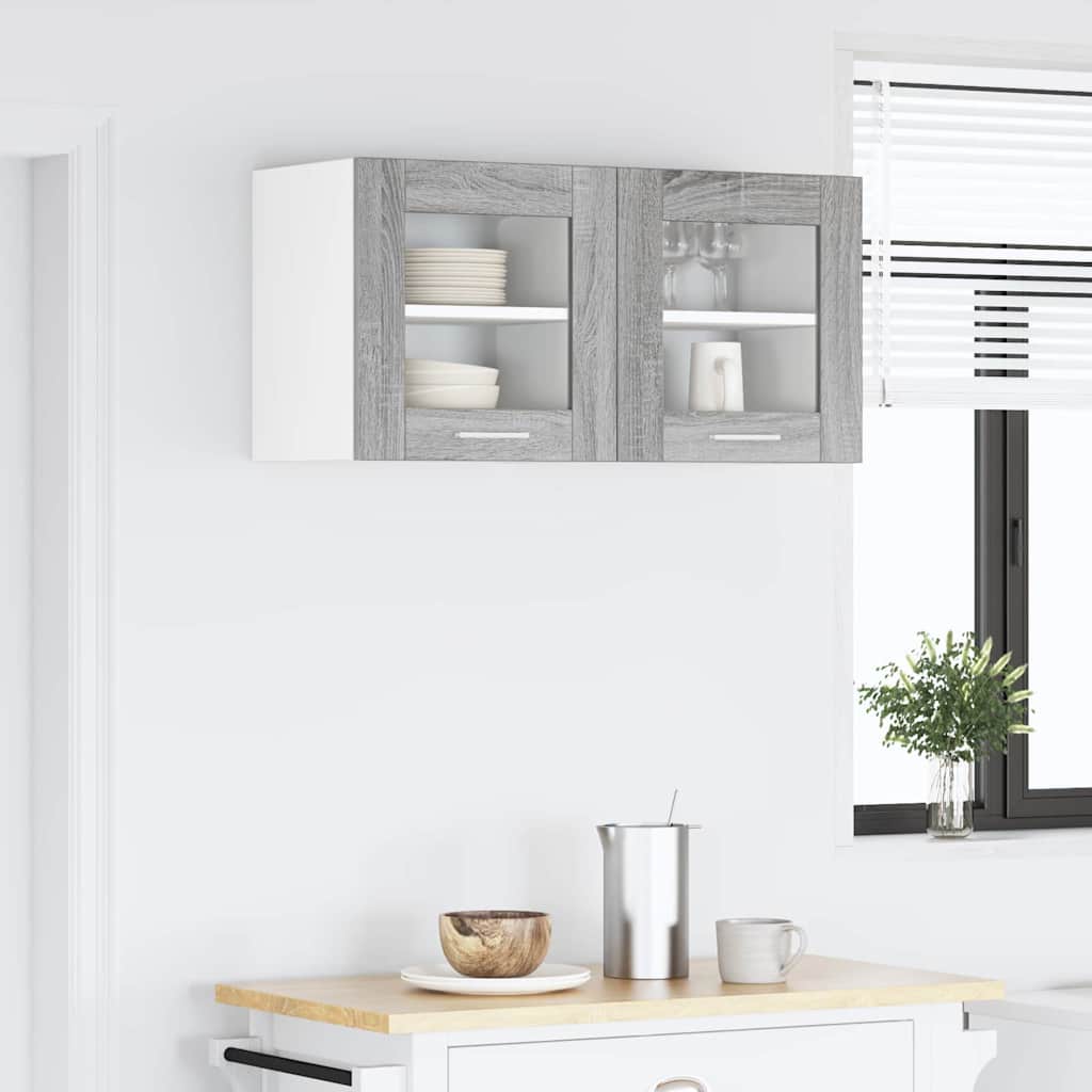 Armadio pensile con porta 2 pcs Grigio Sonoma 40 x 31 x 40 cm | homemem39