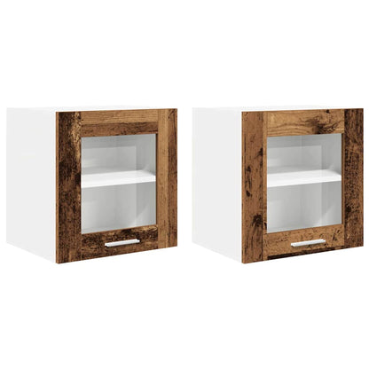 Armadio pensile con porta 2 pcs Legno vecchio 40 x 31 x 40 cm | homemem39