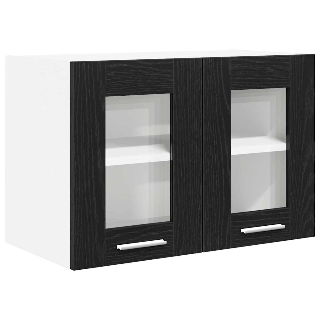 Armadio pensile con porta 2 pcs Rovere Nero 60 x 31 x 40 cm | homemem39