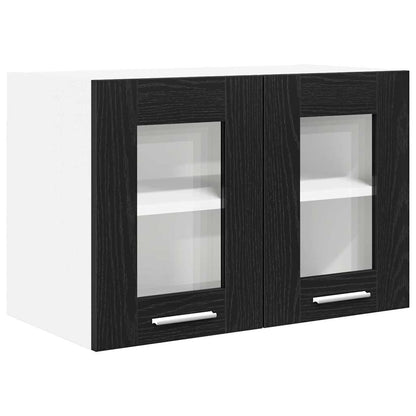 Armadio pensile con porta 2 pcs Rovere Nero 60 x 31 x 40 cm | homemem39