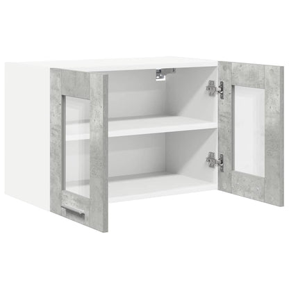 Armadio pensile con porta 2 pcs Grigio cemento 60 x 31 x 40 cm | homemem39