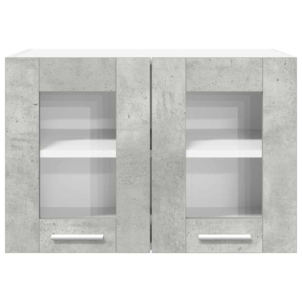 Armadio pensile con porta 2 pcs Grigio cemento 60 x 31 x 40 cm | homemem39