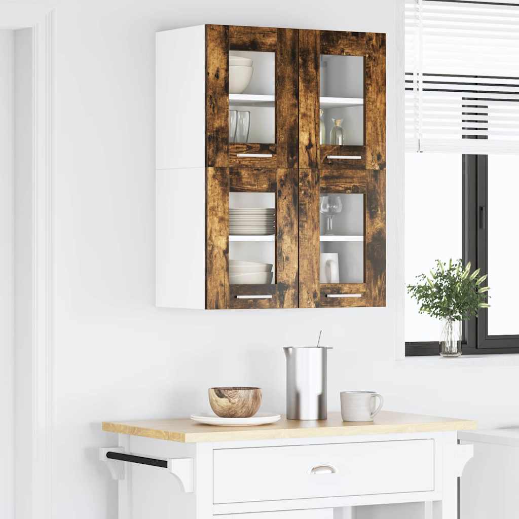 Armadio pensile con porta 2 pcs Rovere fumé 60 x 31 x 40 cm | homemem39