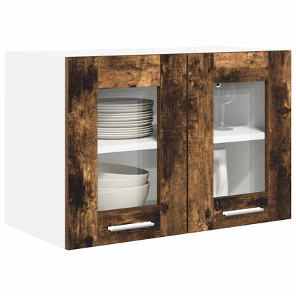 Armadio pensile con porta 2 pcs Rovere fumé 60 x 31 x 40 cm | homemem39
