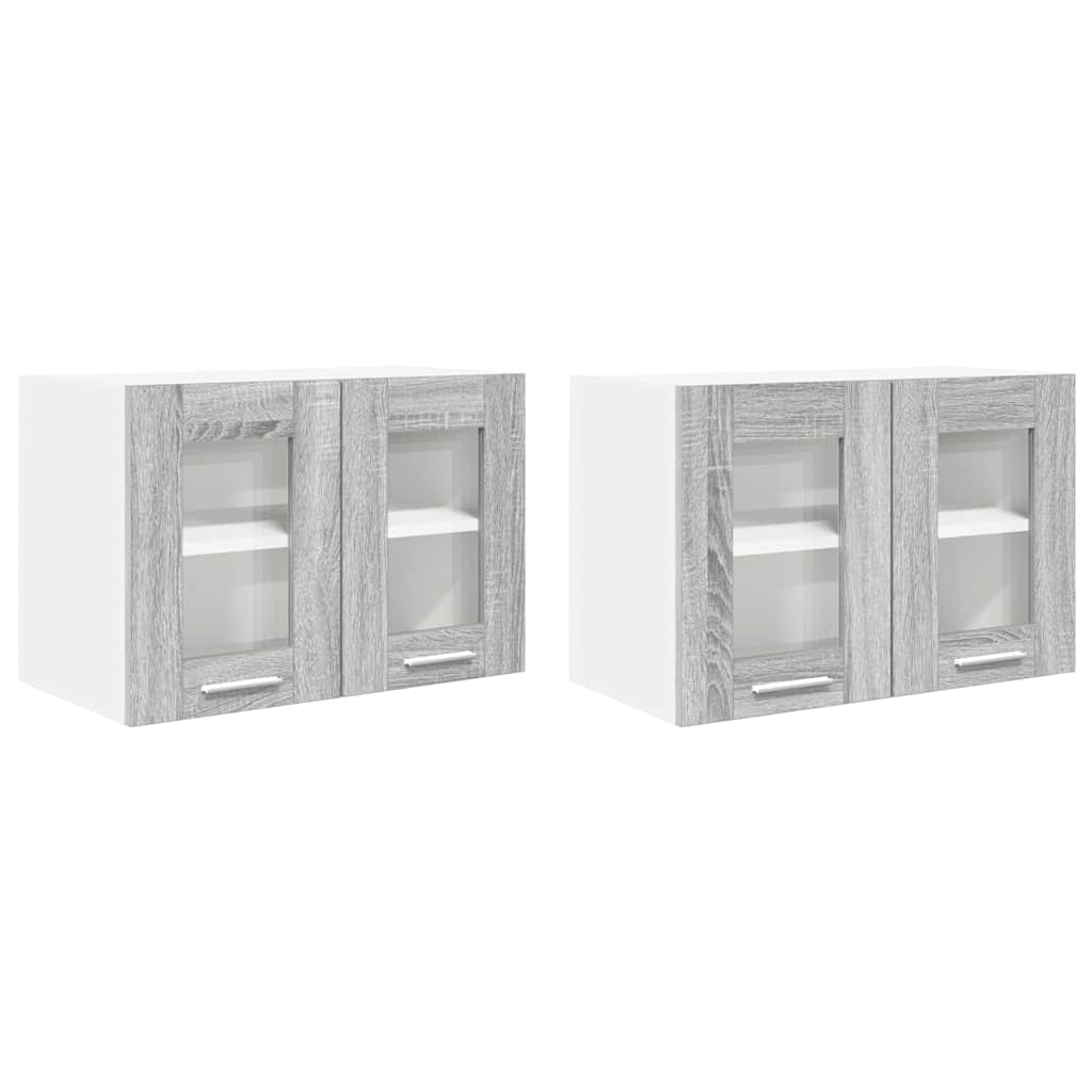 Armadio pensile con porta 2 pcs Grigio Sonoma 60 x 31 x 40 cm | homemem39