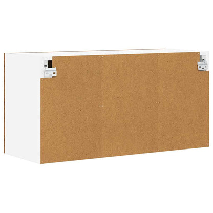 Armadio pensile con porta Legno Antico e Bianco 80 x 31 x 40 cm | homemem39