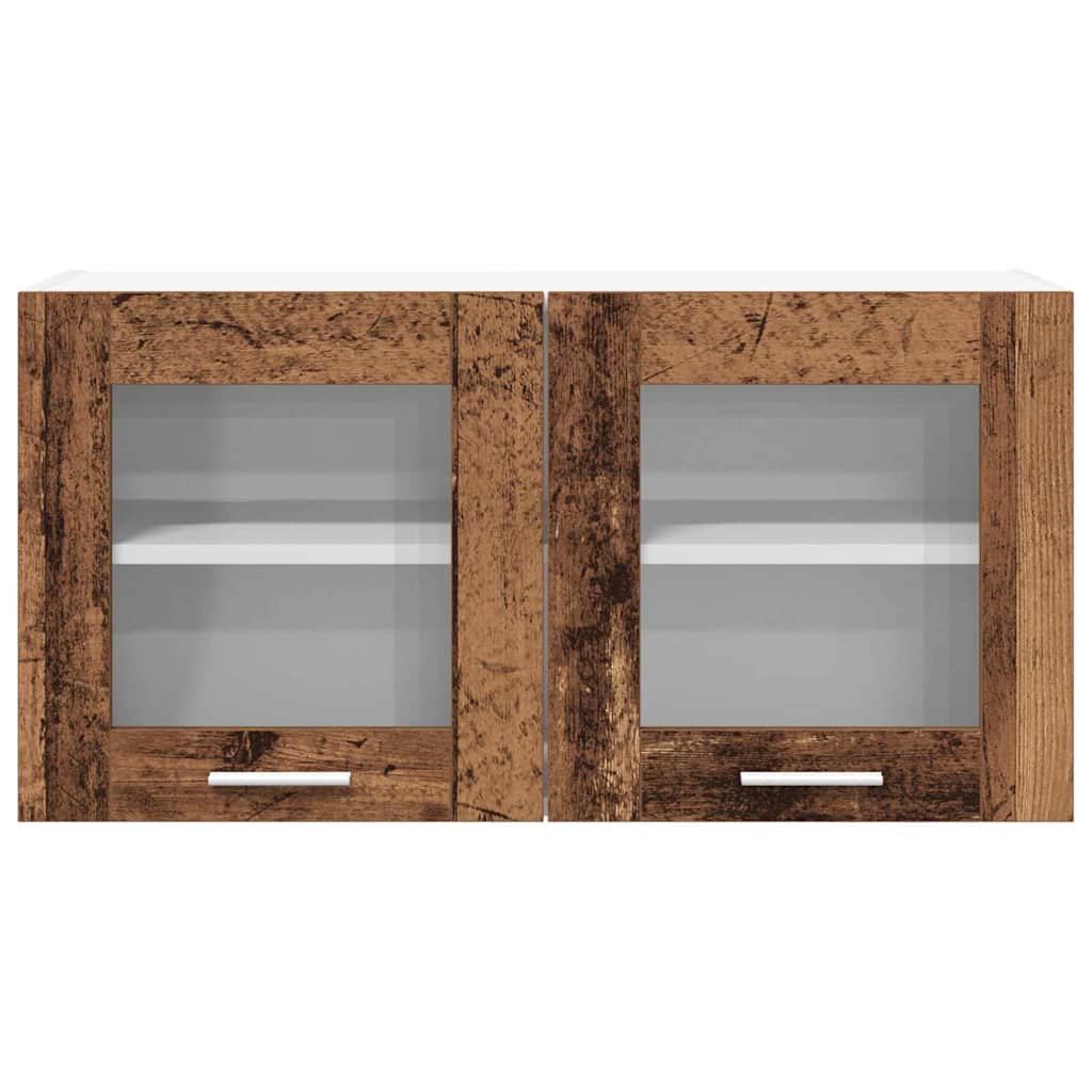Armadio pensile con porta Legno Antico e Bianco 80 x 31 x 40 cm | homemem39