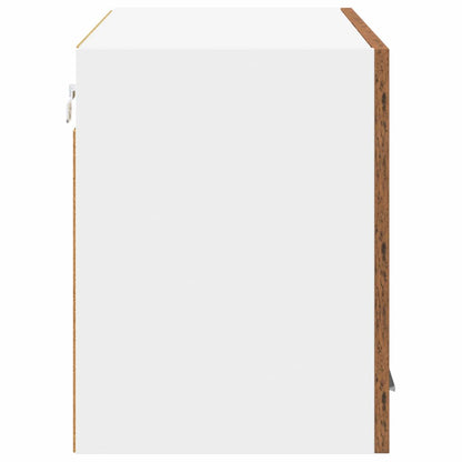 Armadio pensile con porta Legno Antico e Bianco 80 x 31 x 40 cm | homemem39