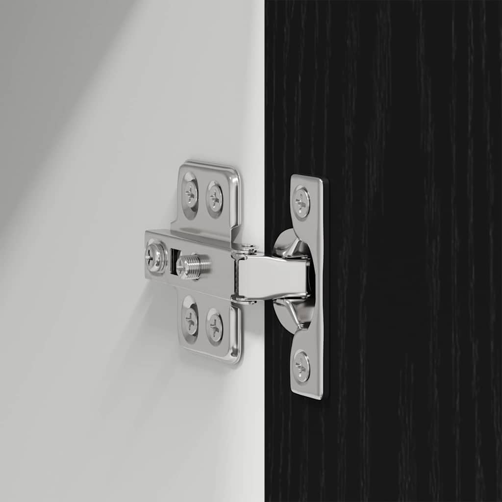Armadio pensile con porta Rovere Nero e Bianco 30 x 31 x 80 cm | homemem39