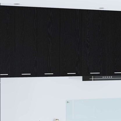Armadio pensile con porta Rovere Nero e Bianco 30 x 31 x 80 cm | homemem39