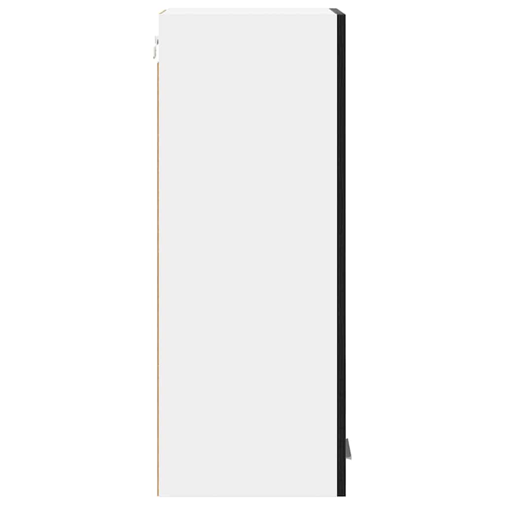 Armadio pensile con porta Rovere Nero e Bianco 30 x 31 x 80 cm | homemem39