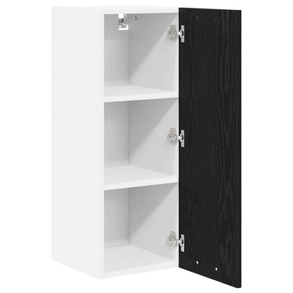 Armadio pensile 2 pcs Rovere Nero e Bianco 30 x 31 x 80 cm | homemem39