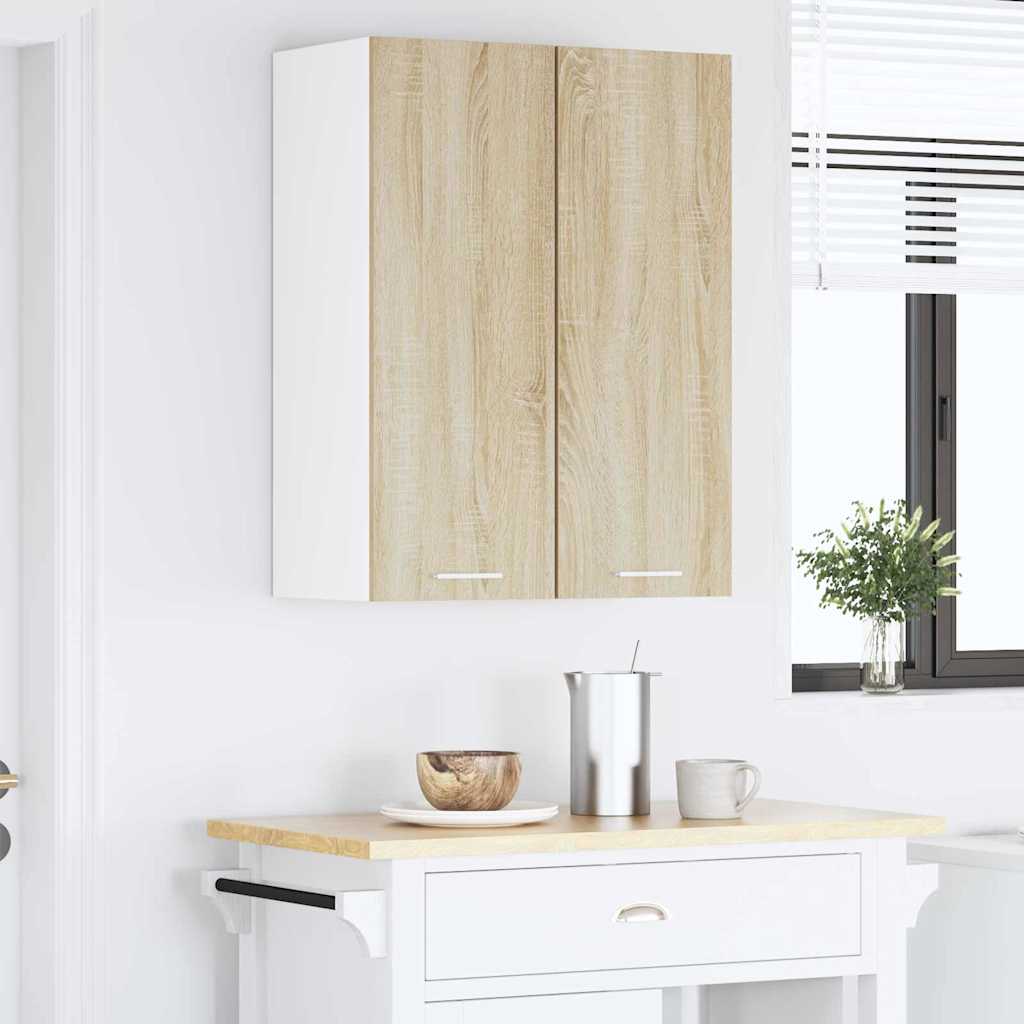 Armadio pensile 2 pcs Quercia Sonoma e Bianca 30 x 31 x 80 cm | homemem39