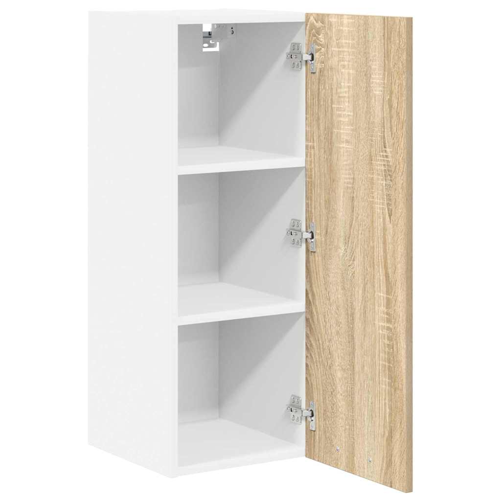 Armadio pensile 2 pcs Quercia Sonoma e Bianca 30 x 31 x 80 cm | homemem39