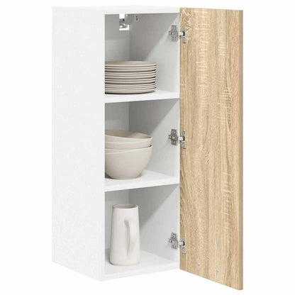 Armadio pensile 2 pcs Quercia Sonoma e Bianca 30 x 31 x 80 cm | homemem39