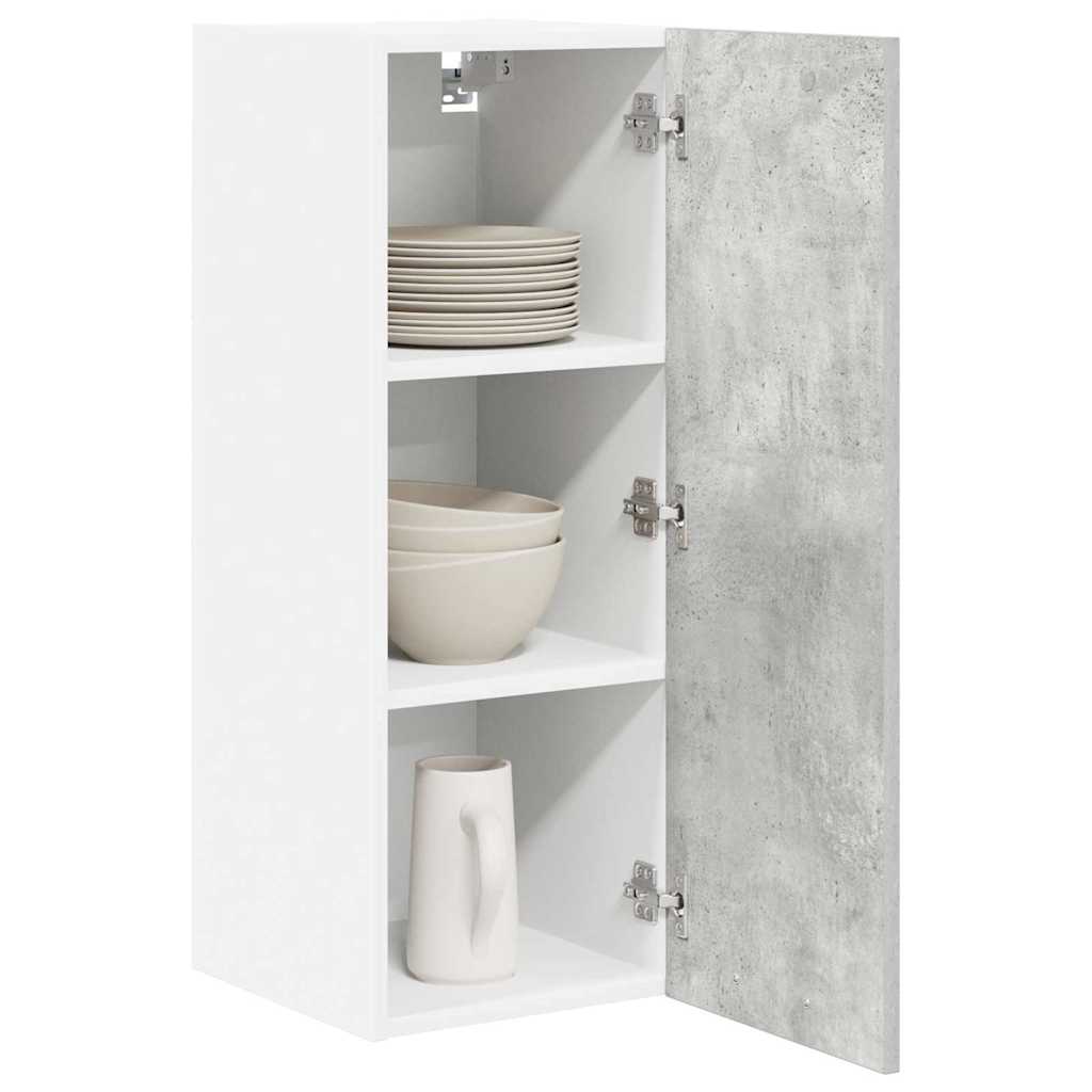 Armadio pensile 2 pcs Grigio Cemento e Bianco 30 x 31 x 80 cm | homemem39