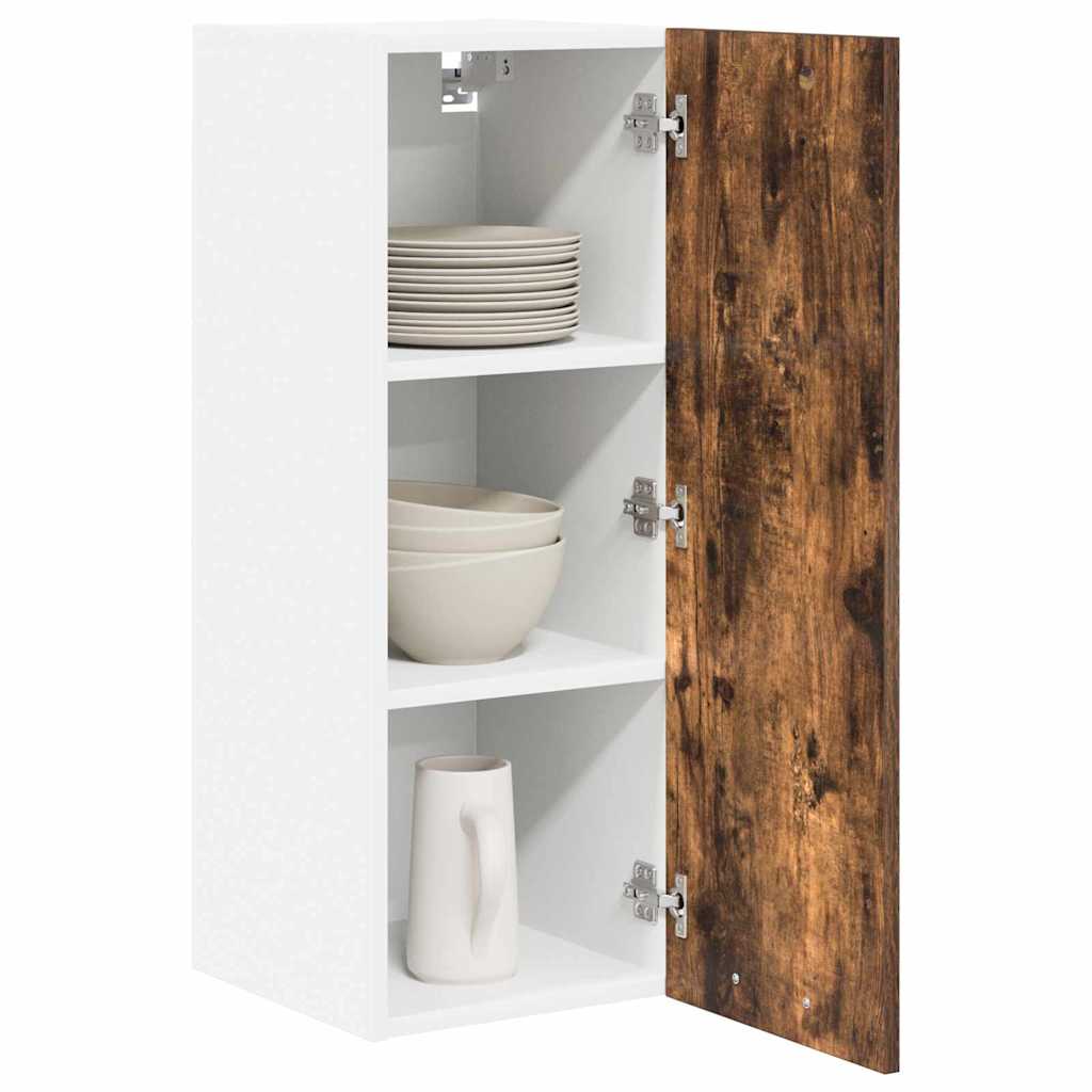 Armadio pensile Rovere Affumicato e Bianco 30 x 31 x 80 cm | homemem39