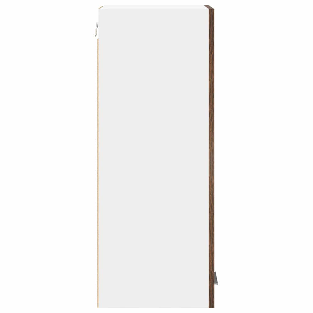Armadio pensile con porta Riga 2 pcs Rovere Affumicato e Bianco | homemem39