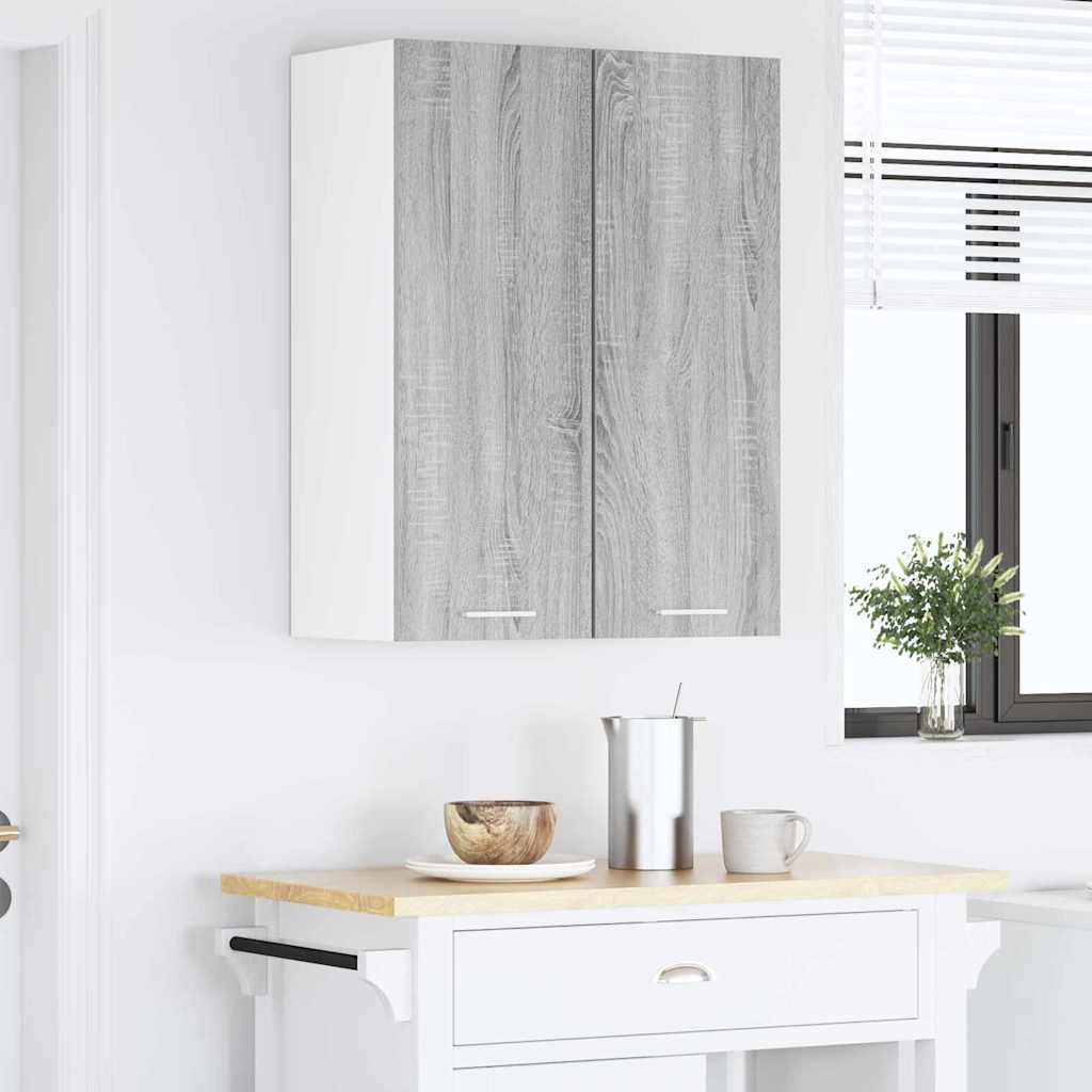 Armadio pensile Grigio Sonoma e Bianco 30 x 31 x 80 cm | homemem39