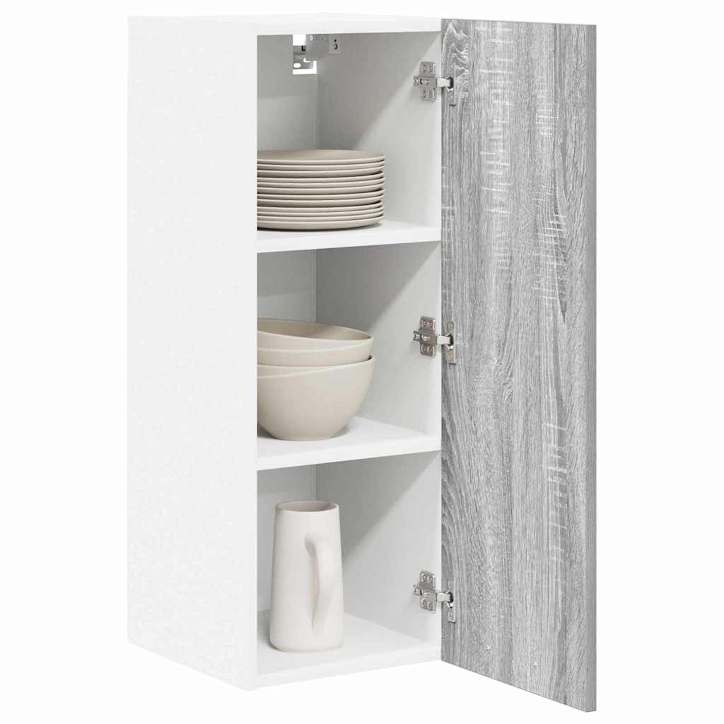 Armadio pensile 2 pcs Grigio Sonoma e Bianco 30 x 31 x 80 cm | homemem39