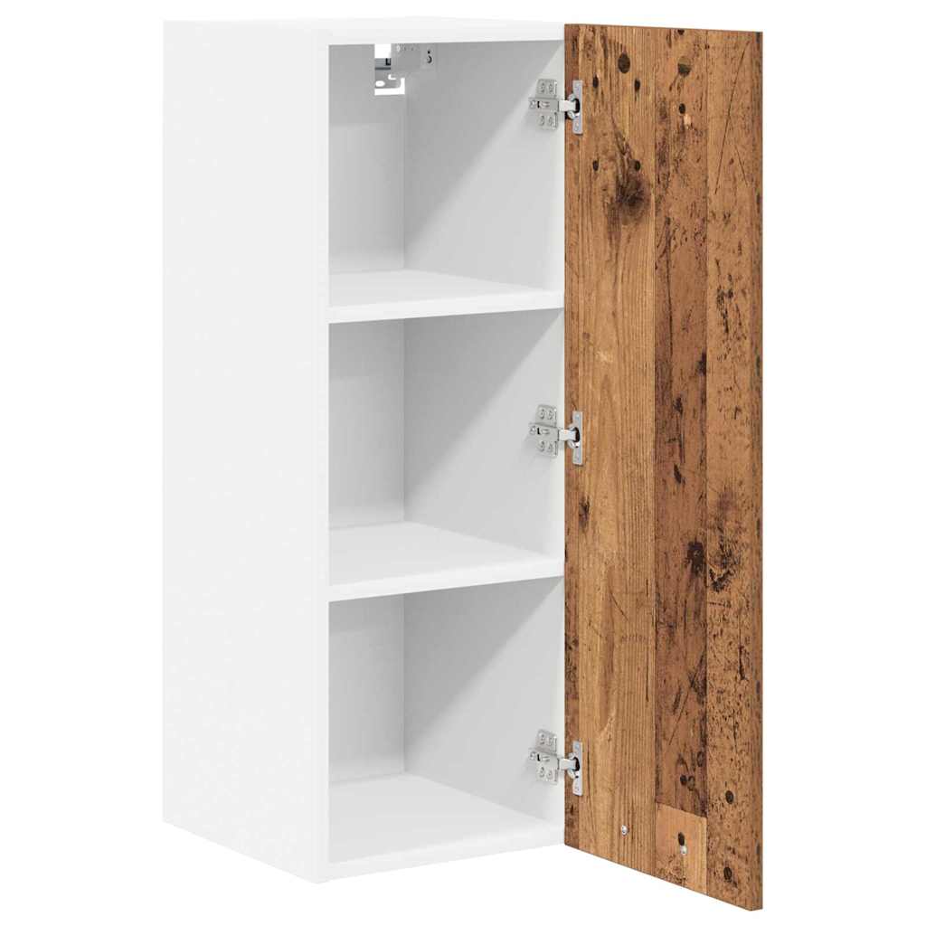 Armadio pensile con porta Legno Antico e Bianco 30 x 31 x 80 cm | homemem39