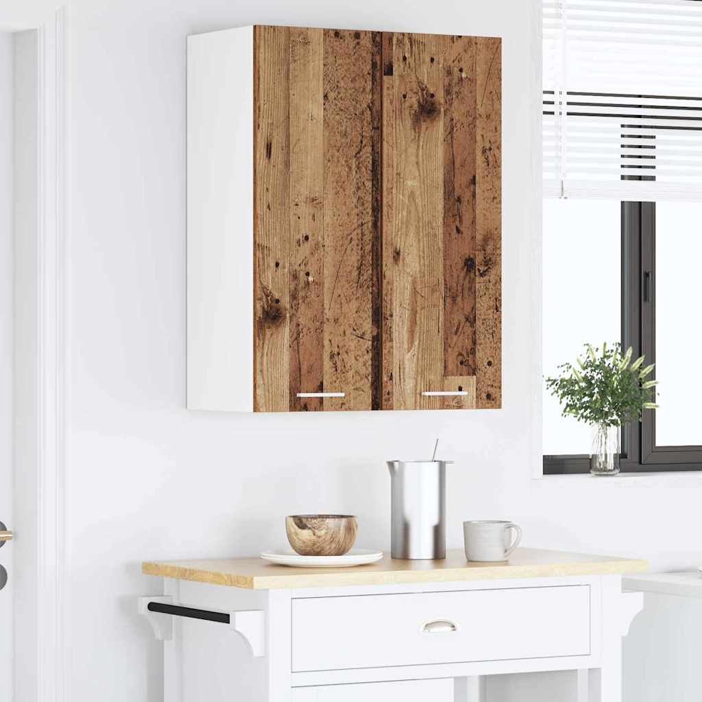 Armadio pensile 2 pcs Legno Antico e Bianco 30 x 31 x 80 cm | homemem39