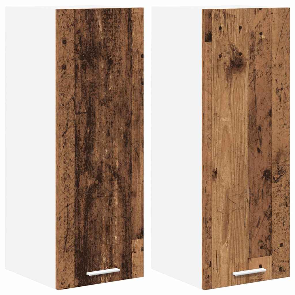 Armadio pensile 2 pcs Legno Antico e Bianco 30 x 31 x 80 cm | homemem39