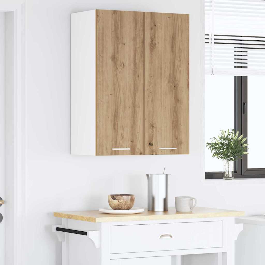 Armadio pensile 2 pcs Rovere Artigiano e Bianco 30 x 31 x 80 cm | homemem39