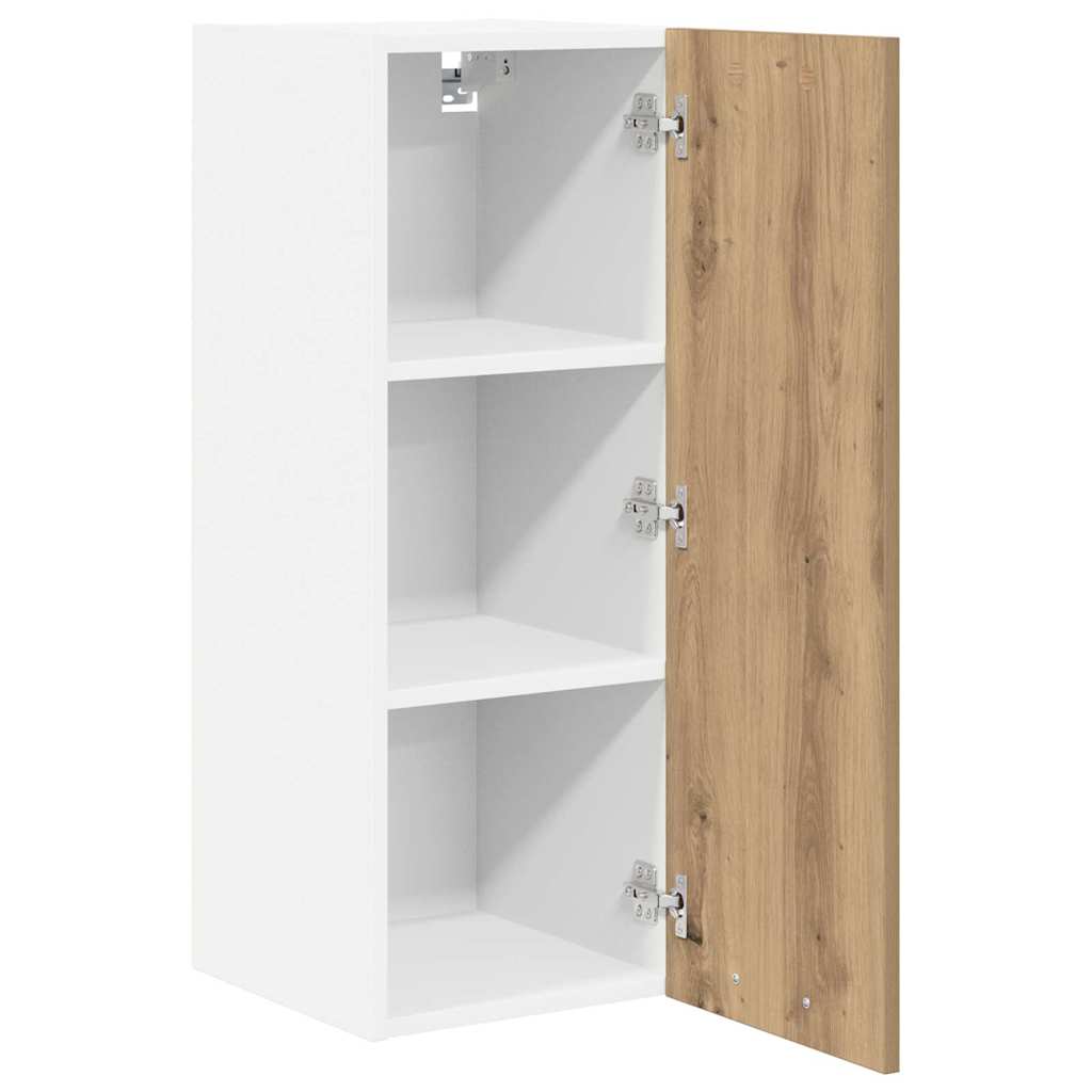 Armadio pensile 2 pcs Rovere Artigiano e Bianco 30 x 31 x 80 cm | homemem39