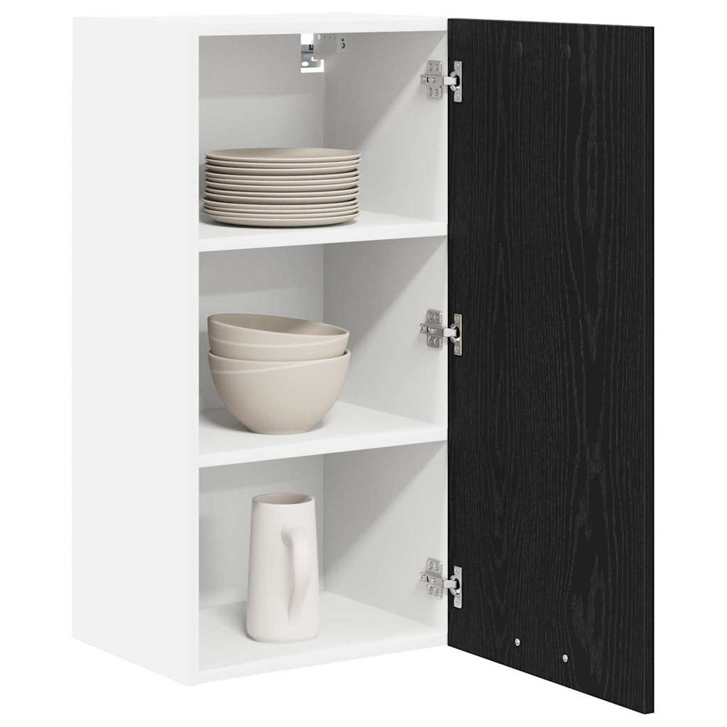 Armadio pensile Riga Rovere Nero e Bianco 40 x 31 x 80 cm | homemem39